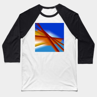 Blue brown spikes abstract art design Baseball T-Shirt